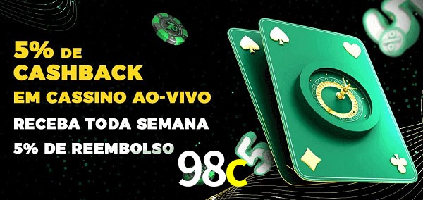 Promoções do cassino ao Vivo 98c